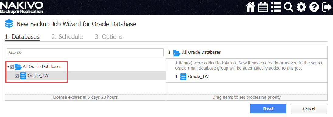 backup for Oracle RMAN